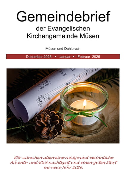 Gemeindebrief Dezember 2025 bis Februar 2026